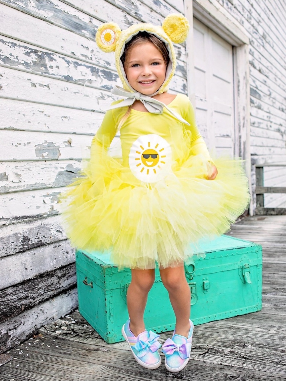 Care Bears Funshine Bear Girls Costume Size 6 Handmade Etsy Tutu Set